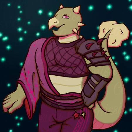 Character Concepting with outfit. also 1st time drawing dino